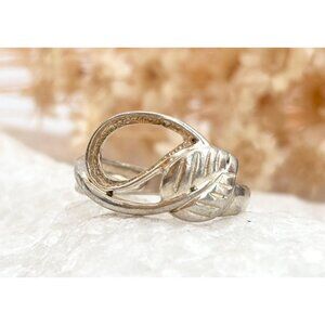 Foliage | Autumn Themed Swirly Ornate 925 Sterling Silver Vintage Ring - sz 7